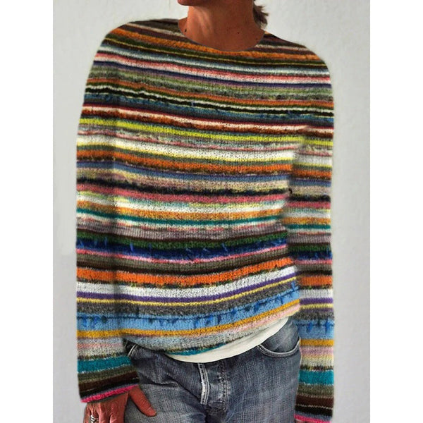Audrey - Bunter Pullover mit langen Ärmeln