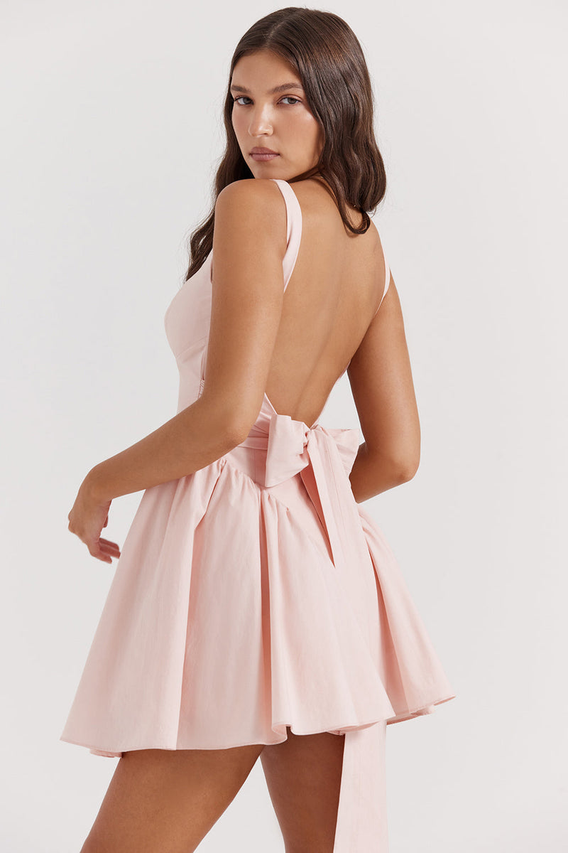 Elegantes Heidi -Mini-Kleid Mit Schleife für Feste