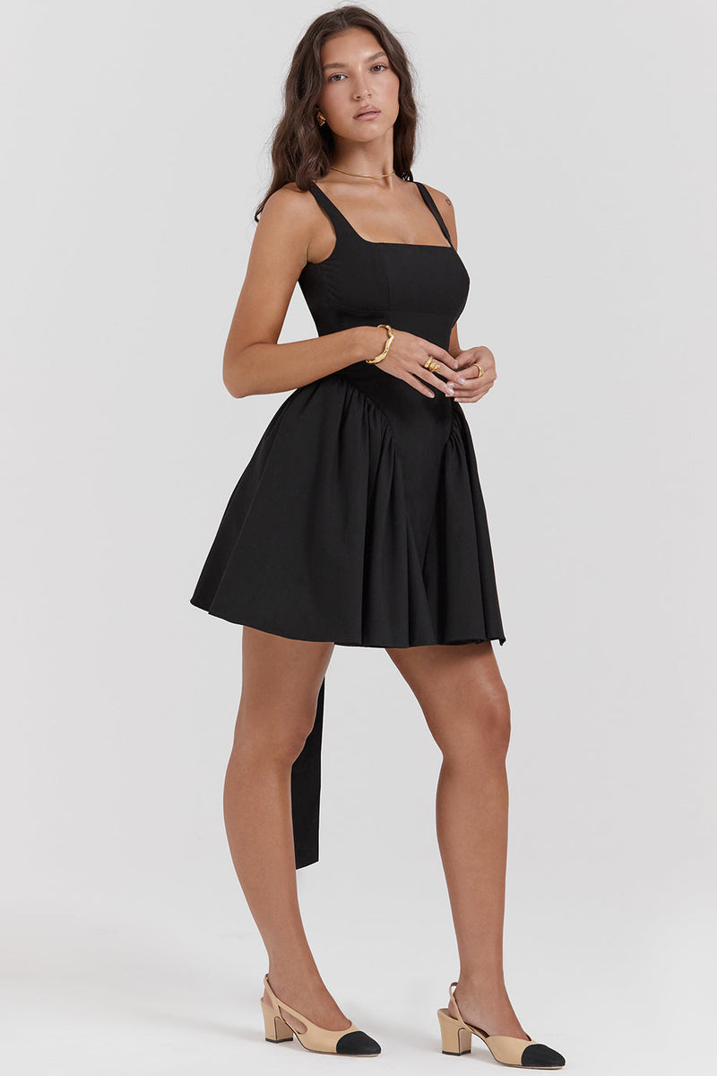 Elegantes Heidi -Mini-Kleid Mit Schleife für Feste