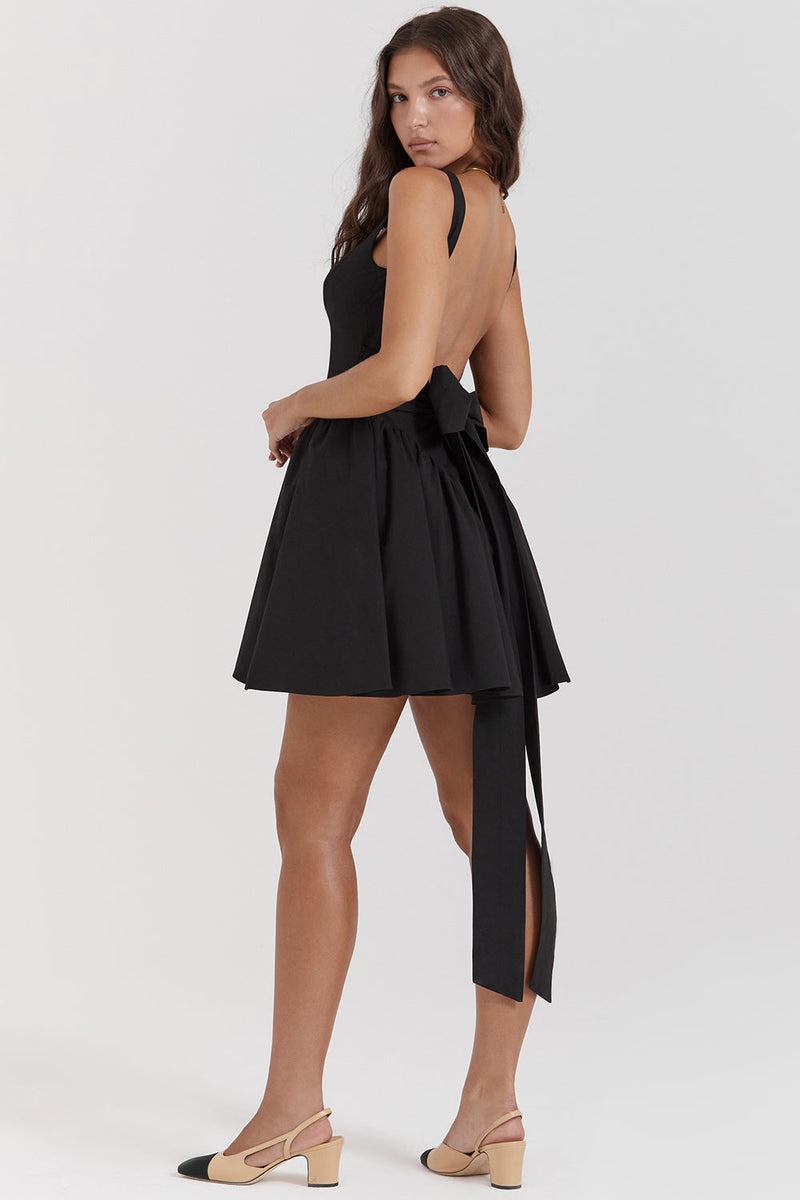 Elegantes Heidi -Mini-Kleid Mit Schleife für Feste