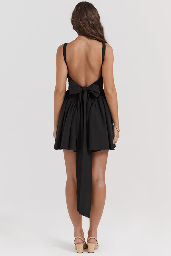 Elegantes Heidi -Mini-Kleid Mit Schleife für Feste