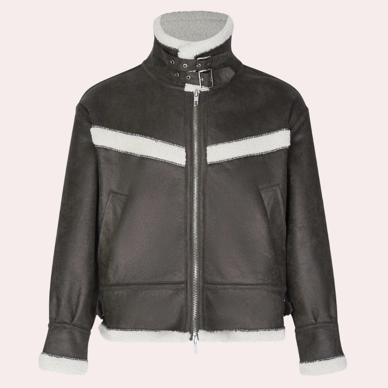 Elegante Herrenjacke in Schwarz und Braun