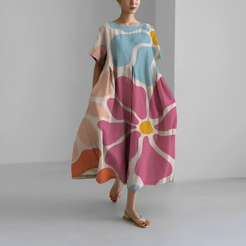 Kuscheliges | Bequemes Geblümtes Kleid für dich