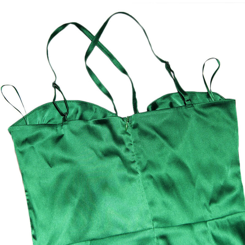 Elegantes Maxikleid mit Schlitz und Crisscross-Ausschnitt