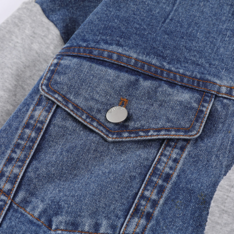 Warme Denim Winterjacke für Herren