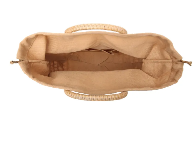 Rattan - Handgefertigte Tragetasche in Form eines Mondes
