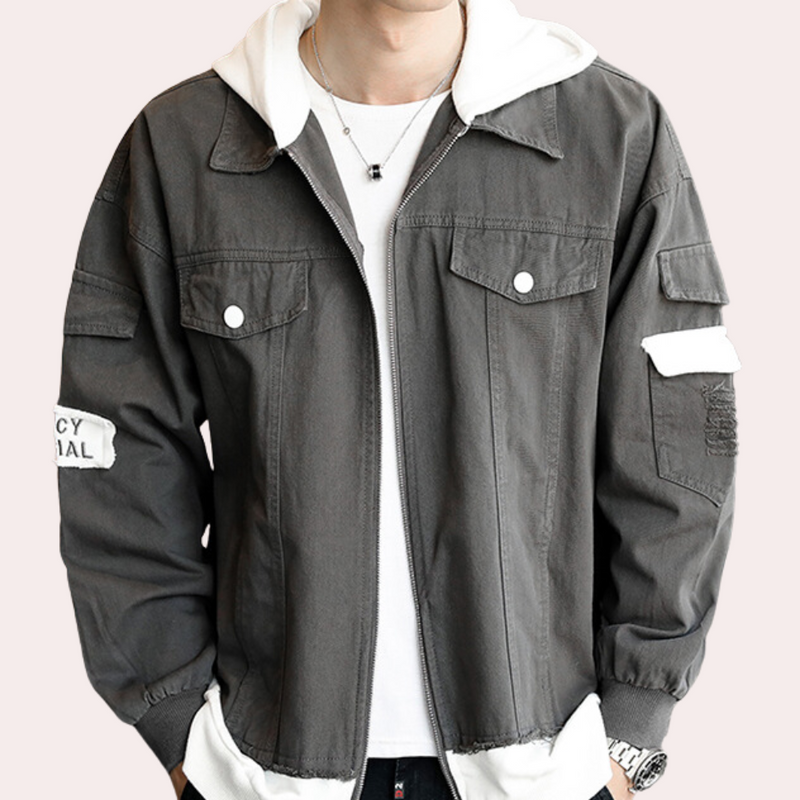 Stylischer und bequemer Denim-Kapuzenpullover