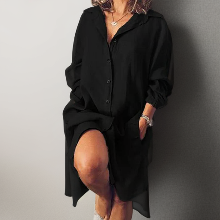 Niell - Midikleid aus Baumwolle und Leinen