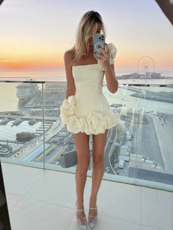 Elegantes Heidi - Ein-Schulter-Minikleid für Frauen