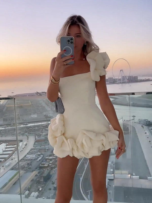 Elegantes Heidi - Ein-Schulter-Minikleid für Frauen