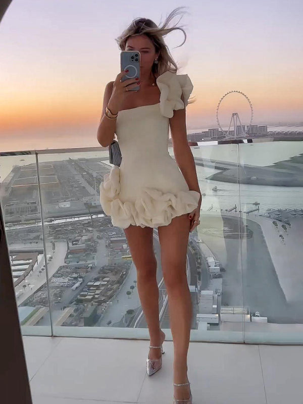Elegantes Heidi - Ein-Schulter-Minikleid für Frauen