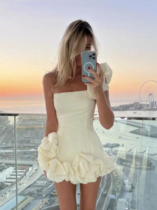 Elegantes Heidi - Ein-Schulter-Minikleid für Frauen