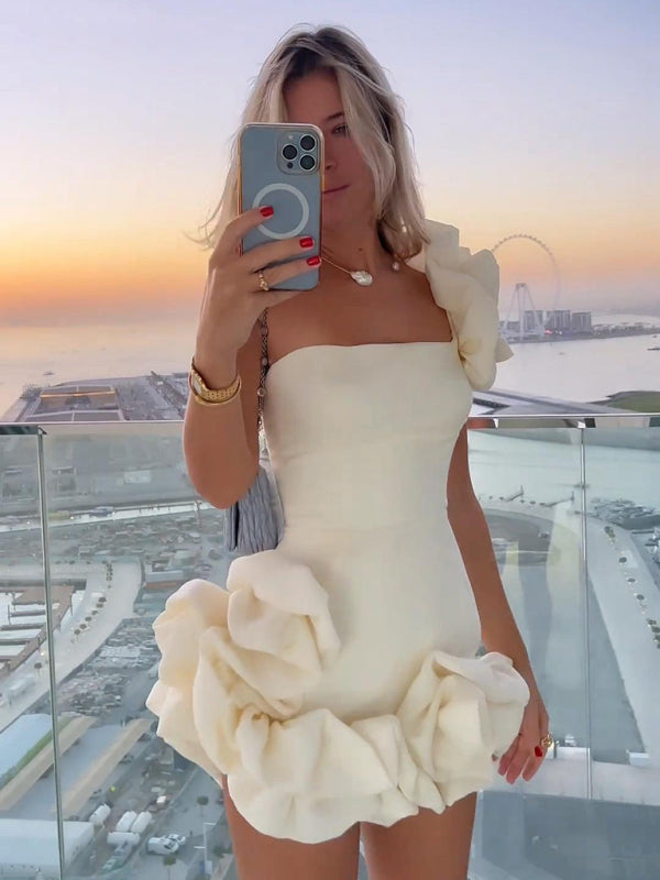 Elegantes Heidi - Ein-Schulter-Minikleid für Frauen
