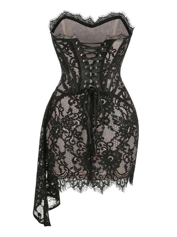 Elegantes Heidi -Elegance Spitze Korsett Minikleid