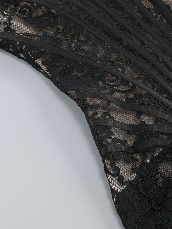 Elegantes Heidi -Elegance Spitze Korsett Minikleid