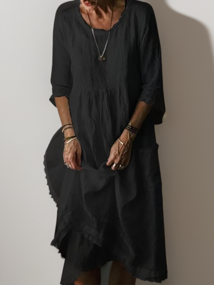 Elsa - Bequeme und entspannte Passform Maksi Kleid