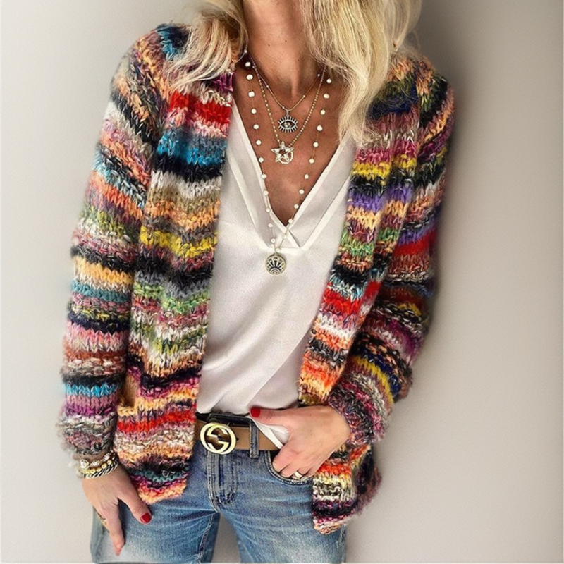 Lili - Farbenfroher und bequemer Pullover im Vintage-Stil