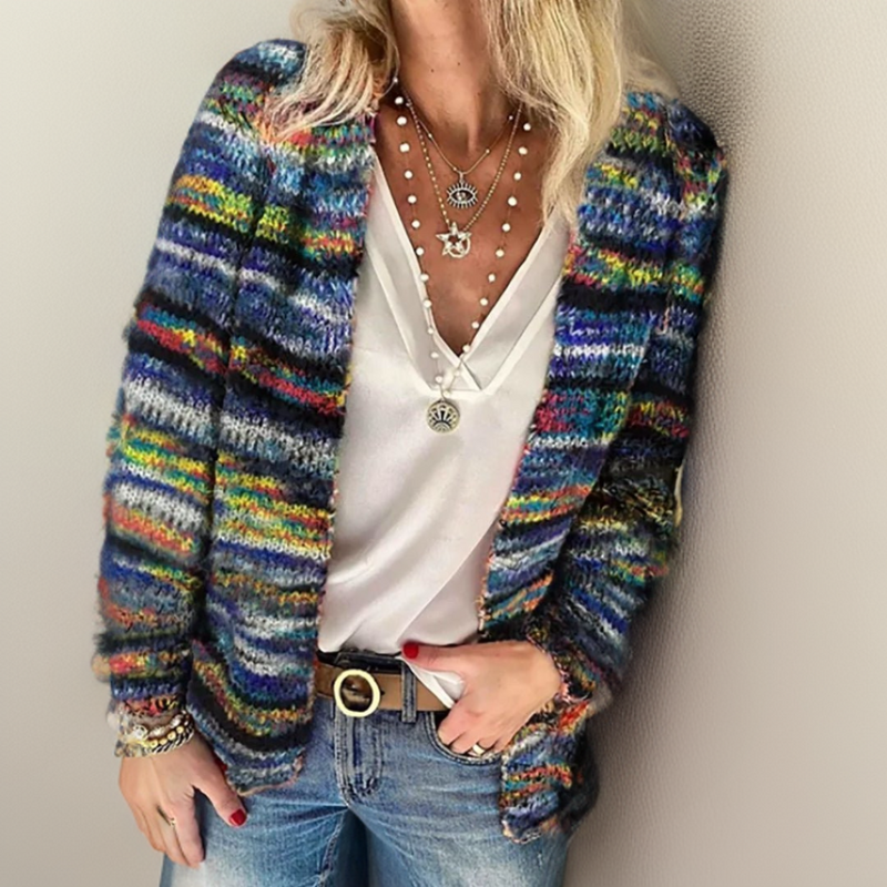 Lili - Farbenfroher und bequemer Pullover im Vintage-Stil