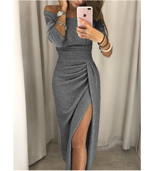 Elegantes Kleid Mit Silhouette Für Frauen