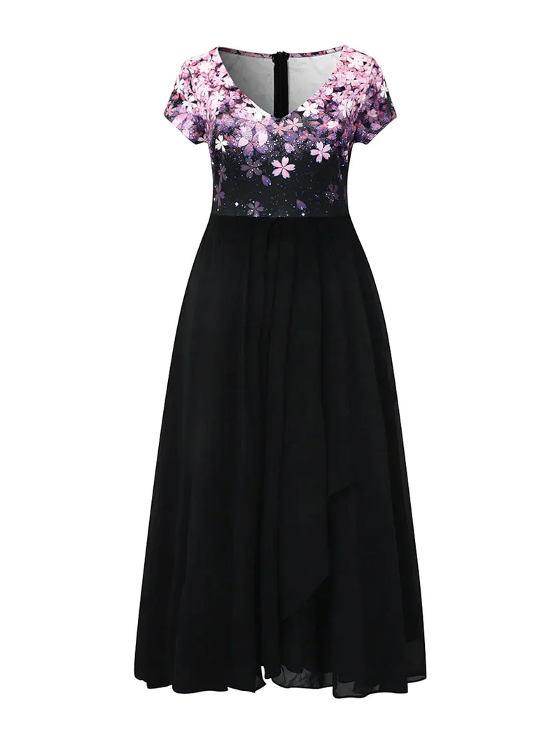 Elegantes Midi Kleid mit Blumen-Spitze