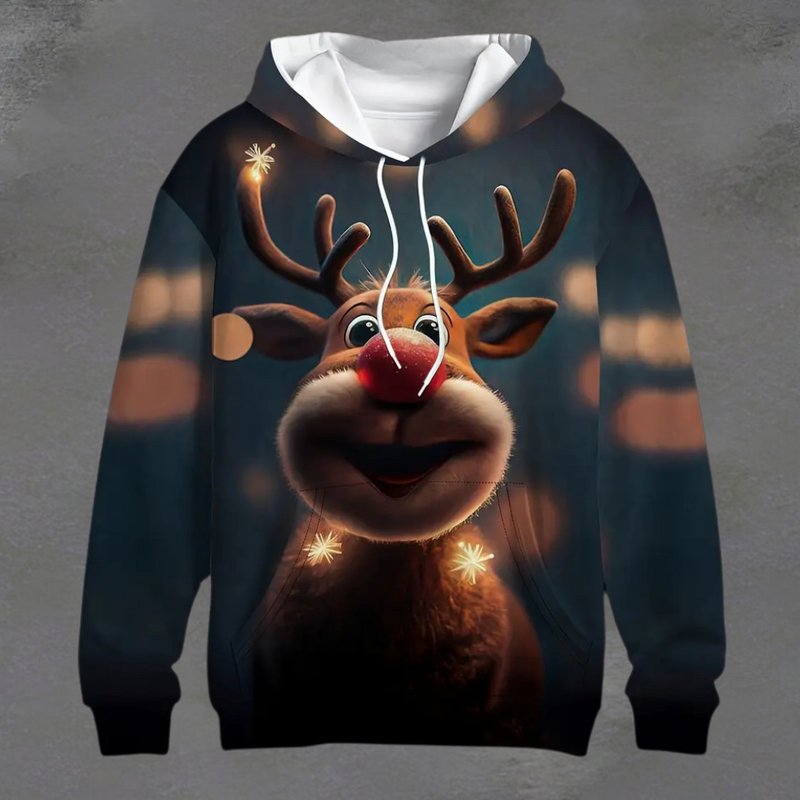 Elegante warme Weihnachts-Hoodie für Herren