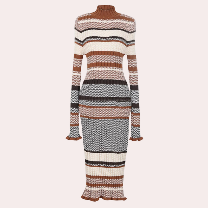 Elegante und Warme Strickkleid für Damen