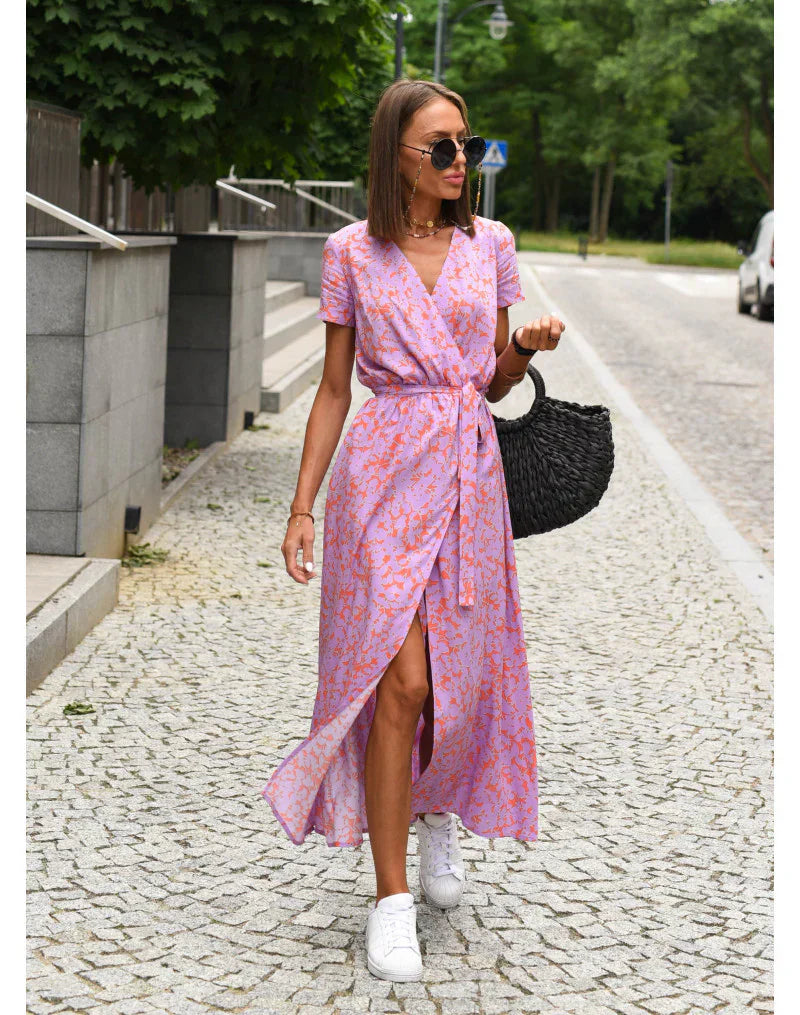 Weiches - Stilvolles V-Ausschnitt-Kleid für dich