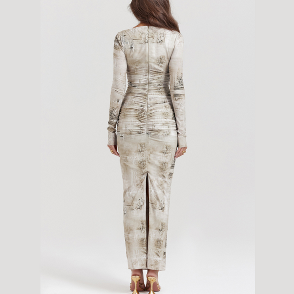 Elegantes Maxikleid mit Druck für Sommerfreuden