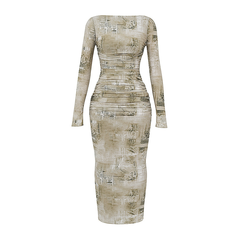 Elegantes Maxikleid mit Druck für Sommerfreuden