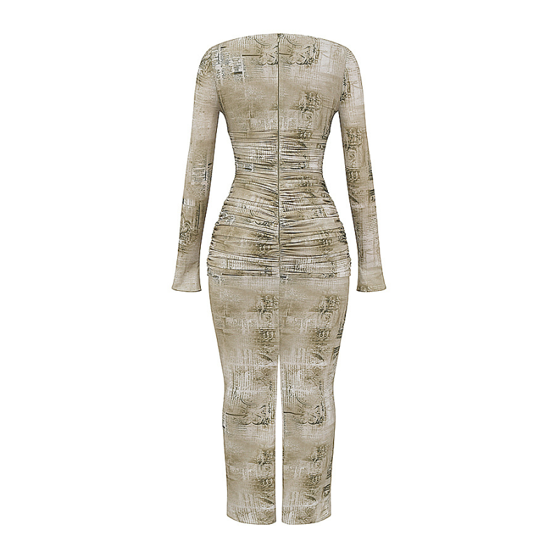 Elegantes Maxikleid mit Druck für Sommerfreuden