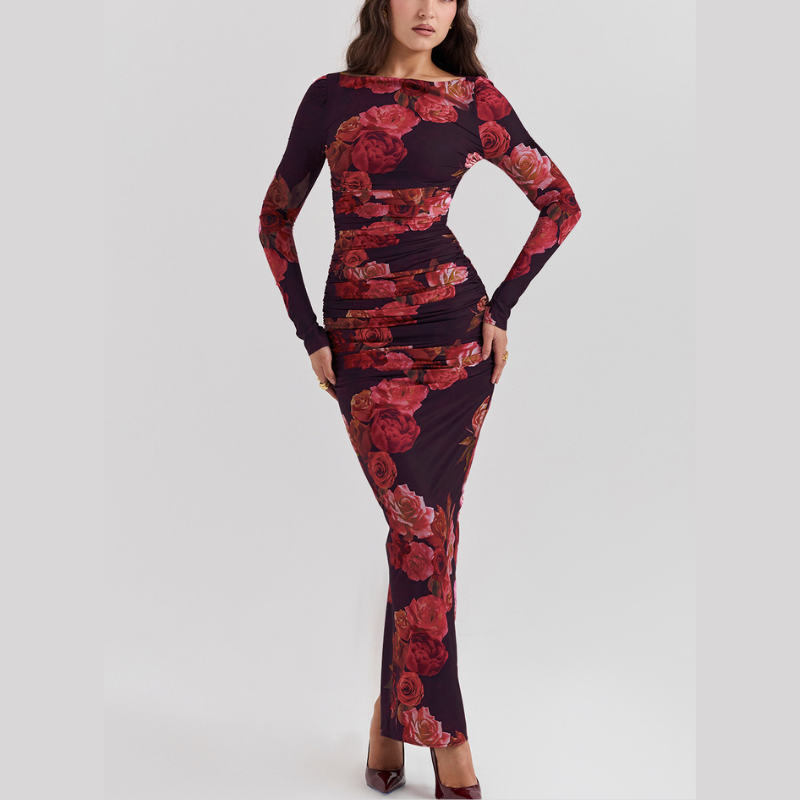 Elegantes Maxikleid mit Druck für Sommerfreuden