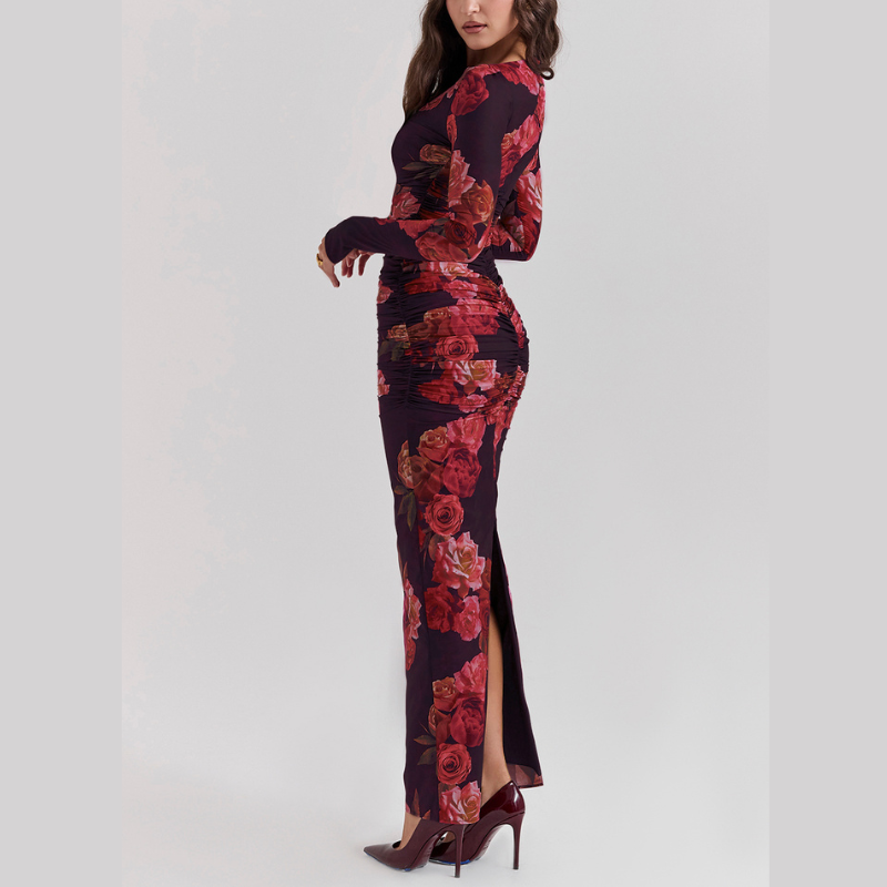 Elegantes Maxikleid mit Druck für Sommerfreuden