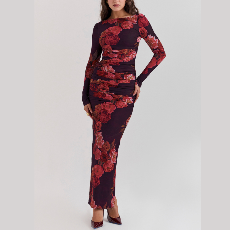 Elegantes Maxikleid mit Druck für Sommerfreuden