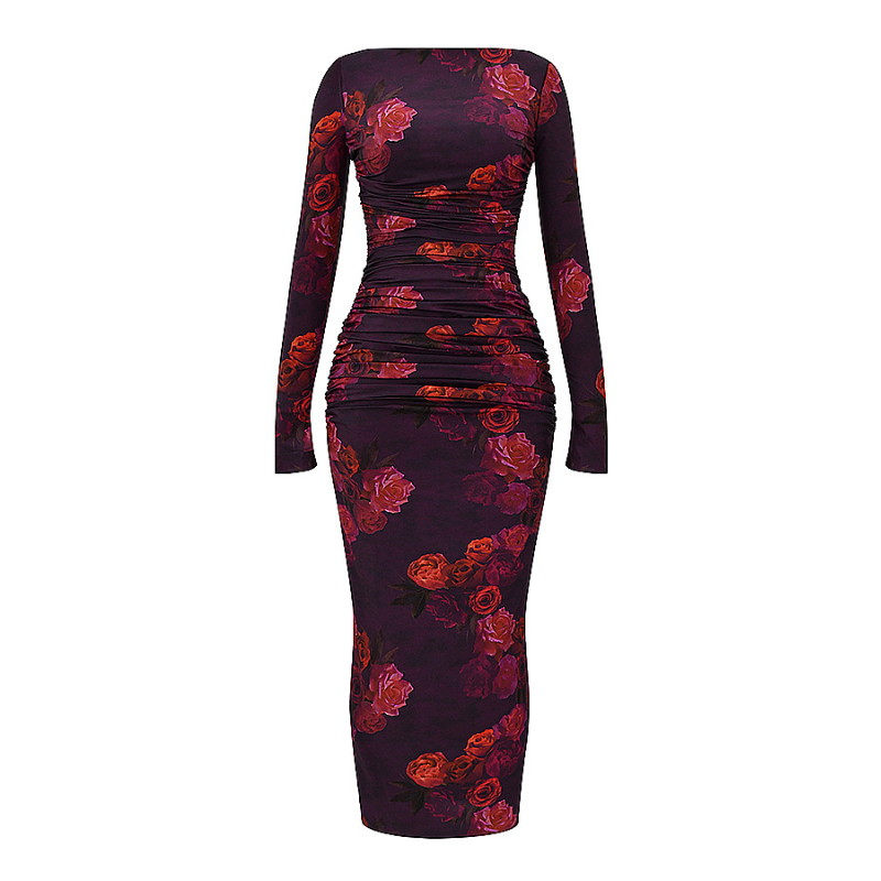Elegantes Maxikleid mit Druck für Sommerfreuden