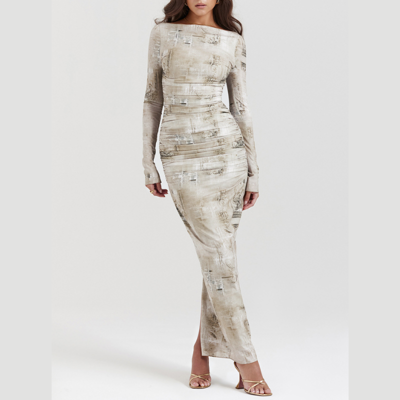 Elegantes Maxikleid mit Druck für Sommerfreuden