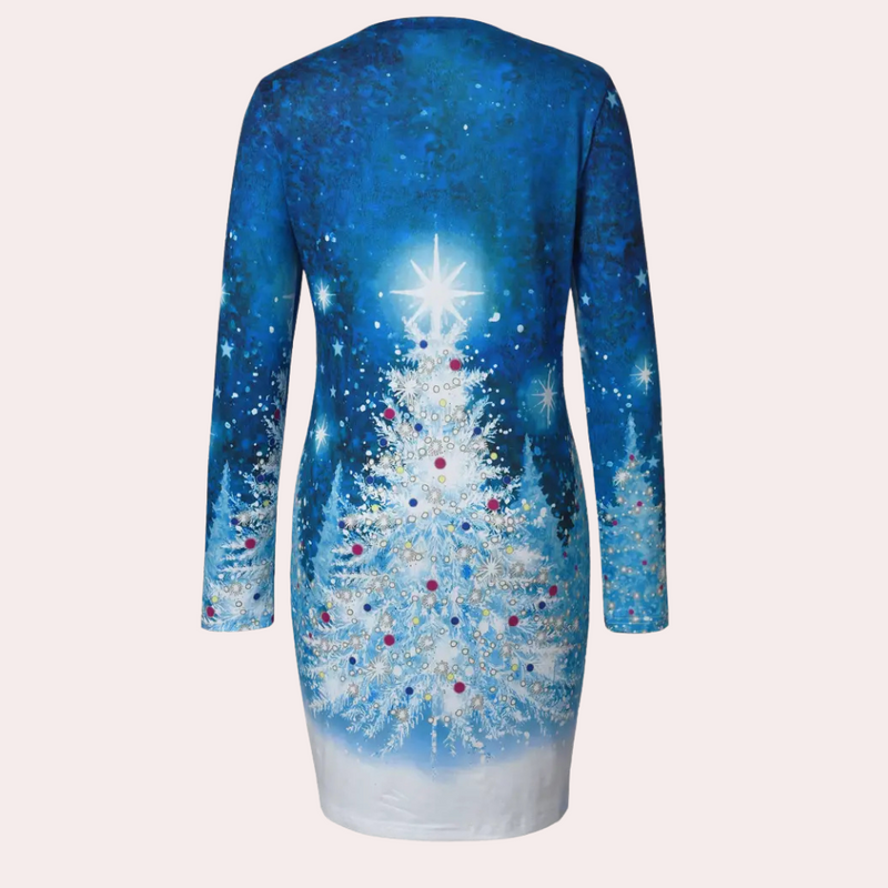 Elegantes festliches Kleid für Damen in Blau