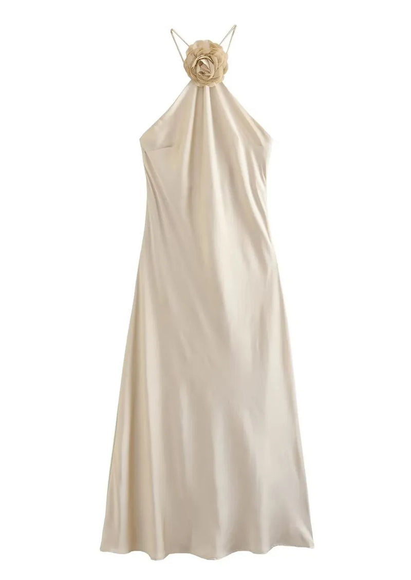 Elegantes Maxikleid Mit Neckholder Für Frauen