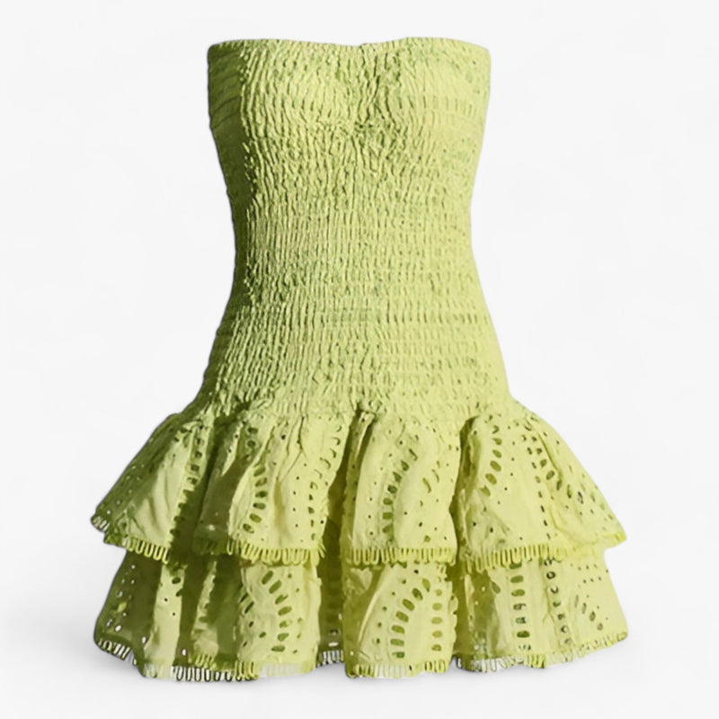 Elegantes Heidi -Gespaltene Mini Kleid für Damen