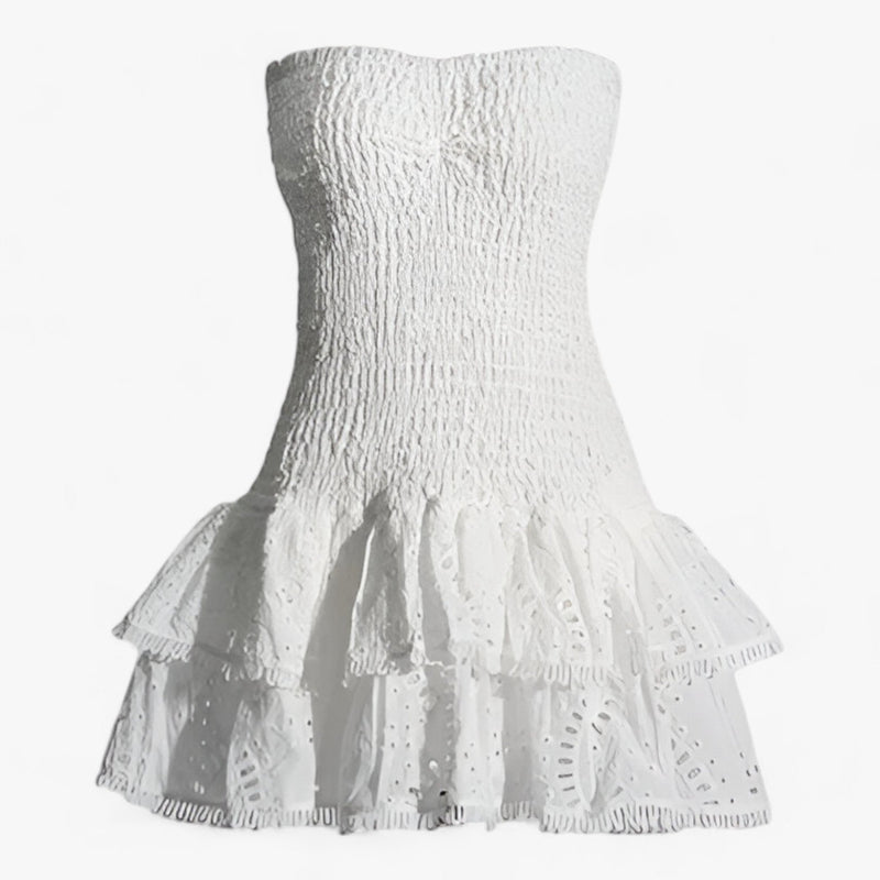 Elegantes Heidi -Gespaltene Mini Kleid für Damen