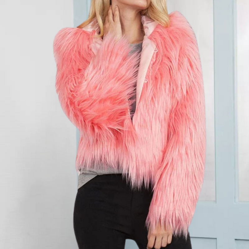 Warmer Eleganter Cropped Mantel für Frauen
