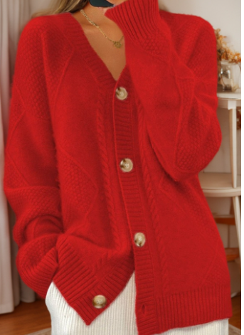 Bonnie – Stylischer Cardigan mit geometrischem Muster