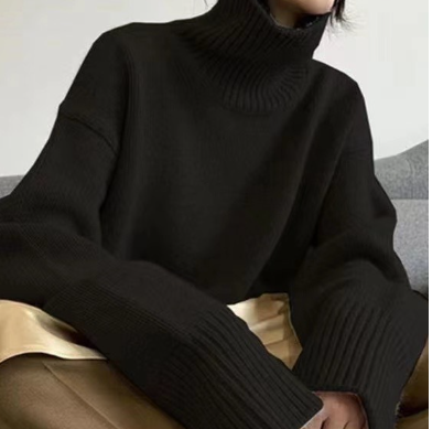 Tanya - Klassische und luxuriöse Wollpullover mit hohem Kragen
