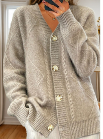 Bonnie – Stylischer Cardigan mit geometrischem Muster