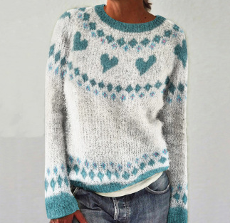 Kyra - Retro-Strickpullover mit stilvollem Muster