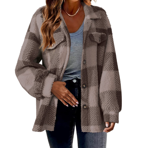 Weiche Teddyjacke für kalte Tage
