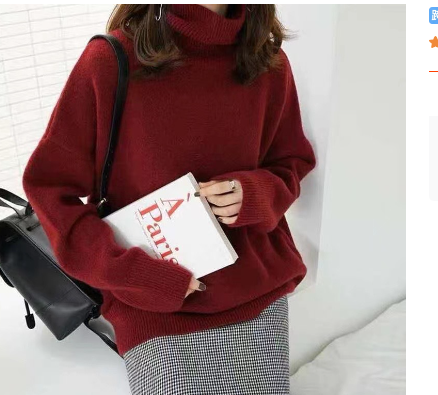 Tanya - Klassische und luxuriöse Wollpullover mit hohem Kragen