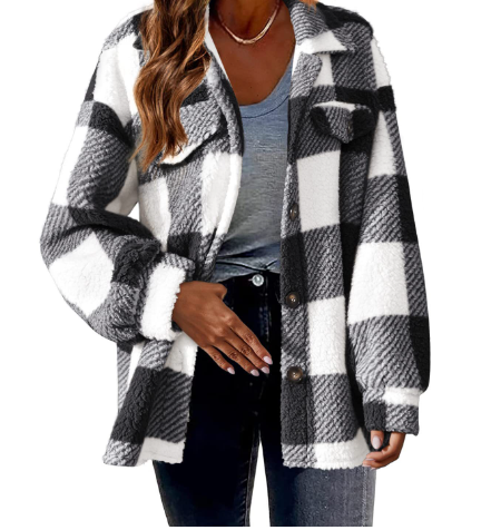 Weiche Teddyjacke für kalte Tage