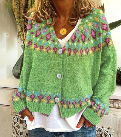 Ambrose - Farbiger Langarmpullover