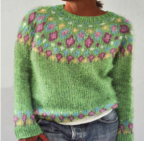 Kyra - Retro-Strickpullover mit stilvollem Muster
