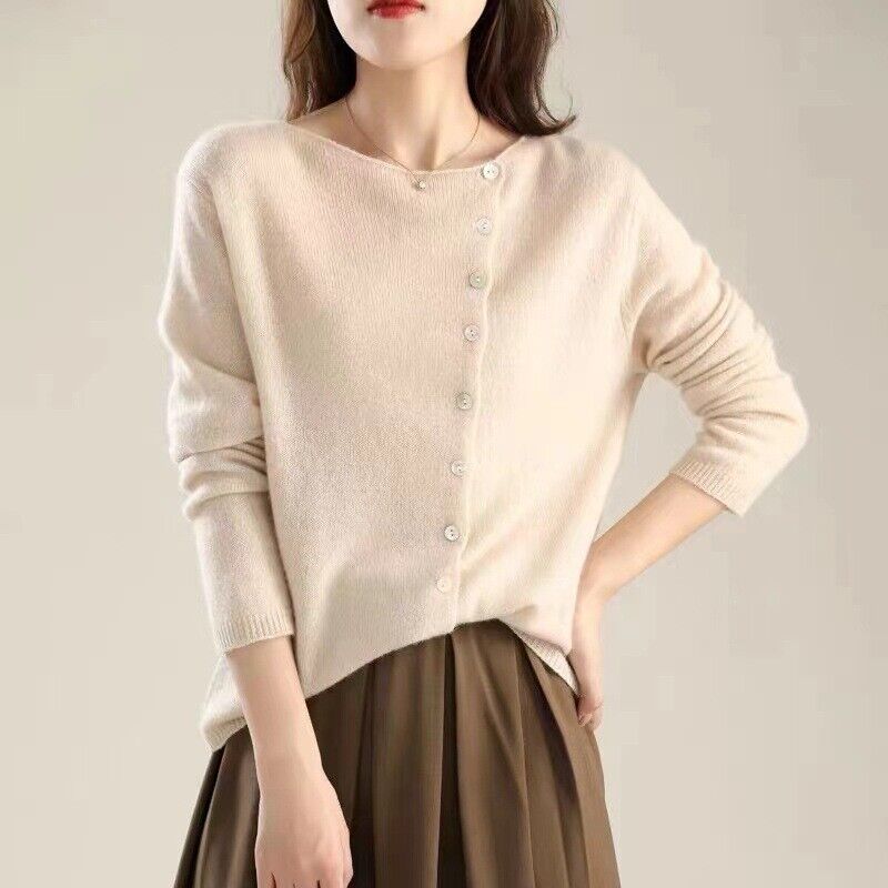 Frieda - Schlichter einfarbiger Pullover mit langen Ärmeln